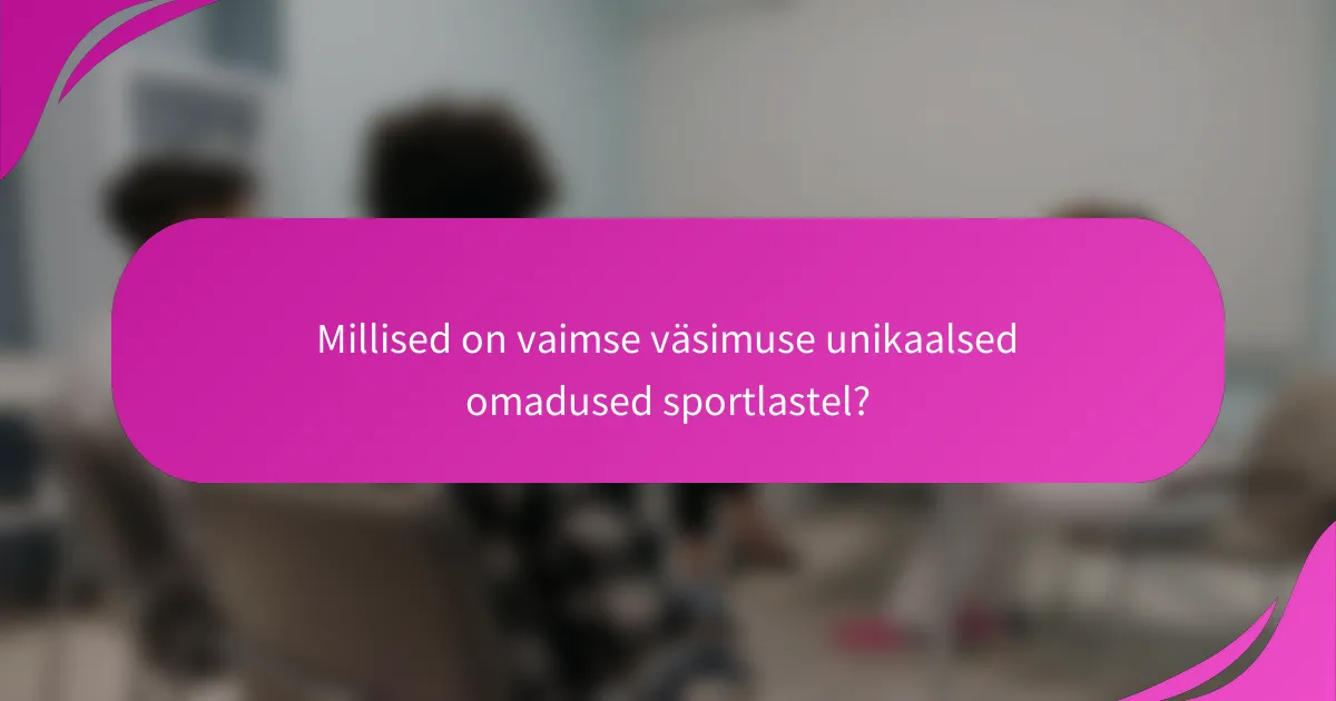 Millised on vaimse väsimuse unikaalsed omadused sportlastel?