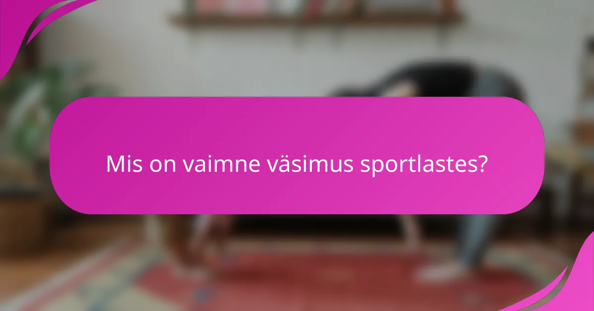 Mis on vaimne väsimus sportlastes?